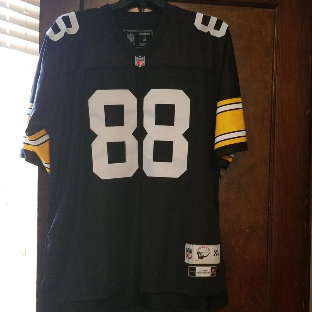 Stitched Lynn Swann Steelers Jersey with Beanie